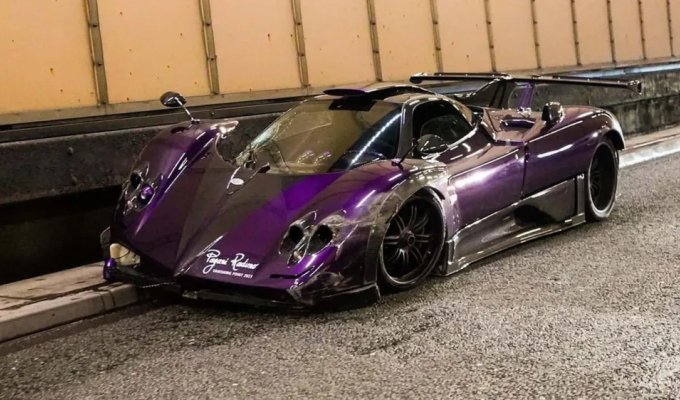Pagani Zonda owned by the champion of Formula 1 again got into an accident (8 photos)