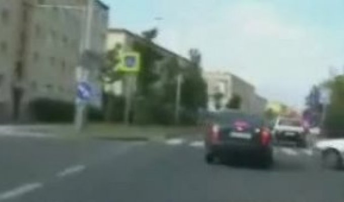 Погоня за мотоциклом в Чехии