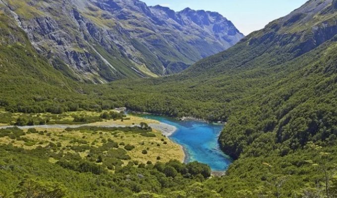 Blue Lake Nelson – the cleanest in the world (11 photos)