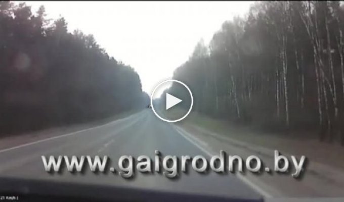 Погоня за мотоциклистом в Гродно