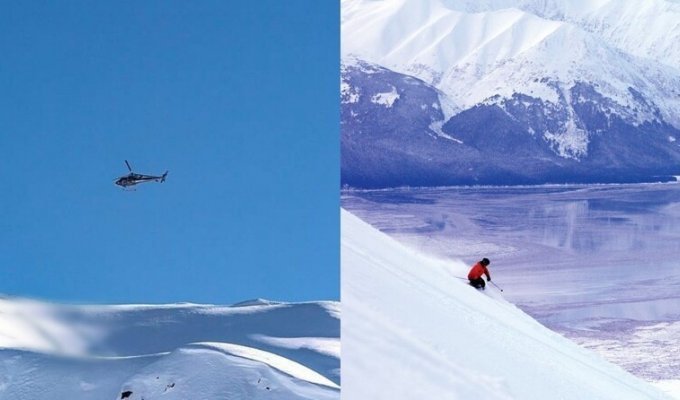 На Аляске задействовали вертолёт, чтобы убрать изображение пениса на одном из горных склонов (4 фото)