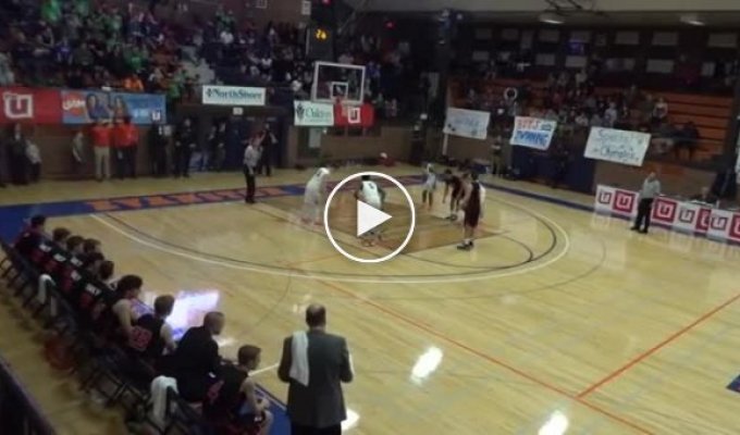 In the USA, a high school basketball player made a shot that made him a local star
