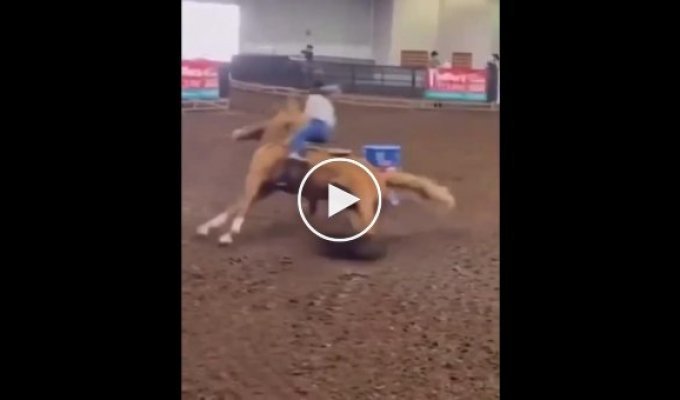 The zealous horse stripped the rider of her pants and left the arena