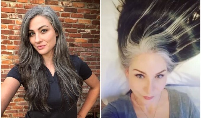 20 women who prove that gray hair is beautiful too (21 photos)