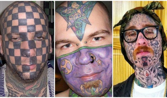 25 идиотов, которые думают, что татуировка на лице — это круто (26 фото)