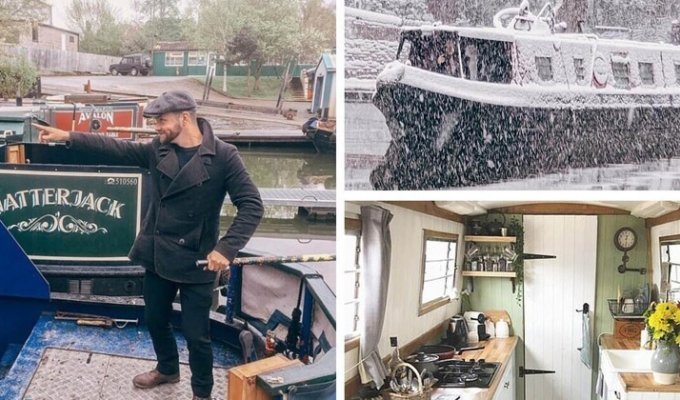 Парочка англичан отреставрировала старую лодку и переехала на нее жить (36 фото)