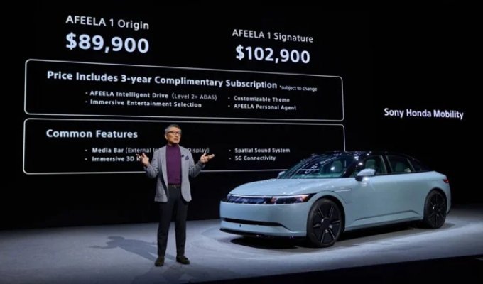 Sony and Honda Are Preparing to Release the Afeela Electric Vehicle with a Price of $89,900 (12 photos)