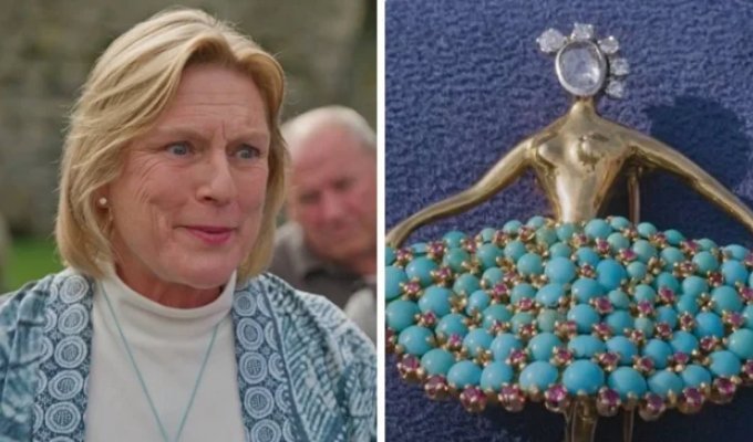 A woman learned that an old brooch can provide for her for years (3 photos)