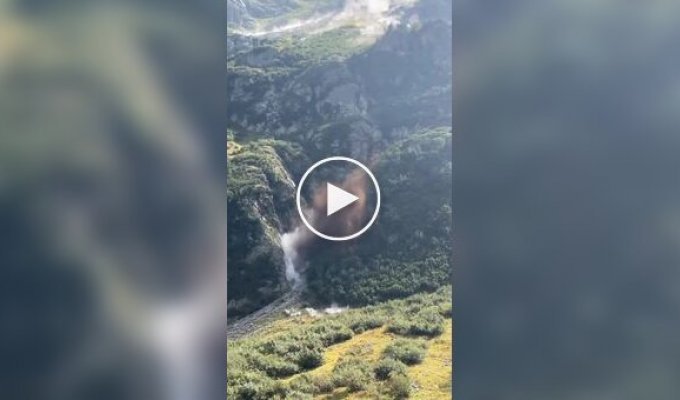 A landslide occurred in one of the regions of the French Alps