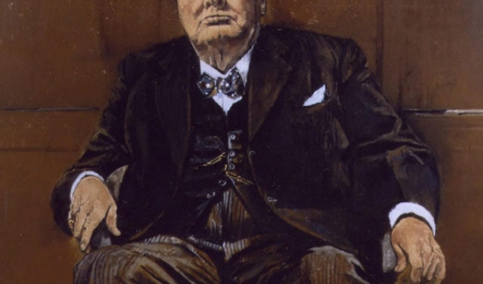 На аукціон збираються виставити раніше небачену версію портрета Уінстона Черчілля (2 фото)