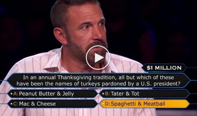 Ben Affleck won a million dollars on "Who Wants to Be a Millionaire"