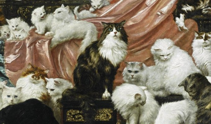 Старинная картина с 42 кошками ушла с молотка за $826 000 (3 фото)