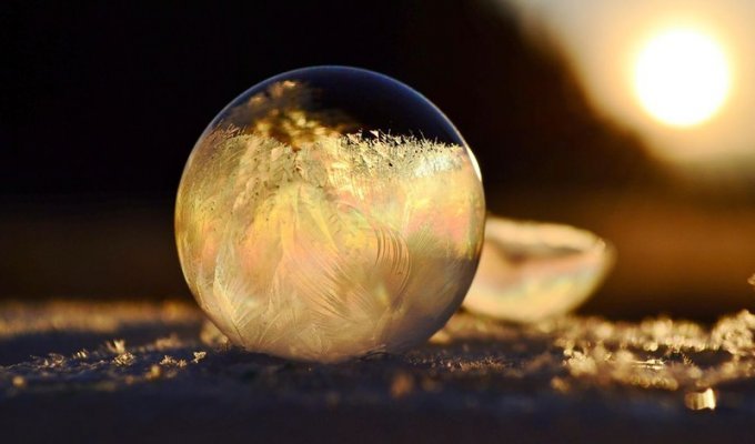 Замороженные мыльные пузыри (10 фото)