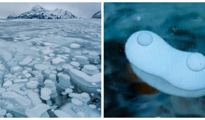 Abraham's ice bubbles: a man-made miracle that the public considers a product of a neural network (9 photos)