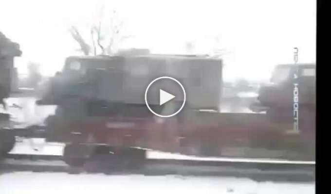Российские оккупанты подтягивают Гиацинты в направлении Дебальцево (14 февраля 2015)