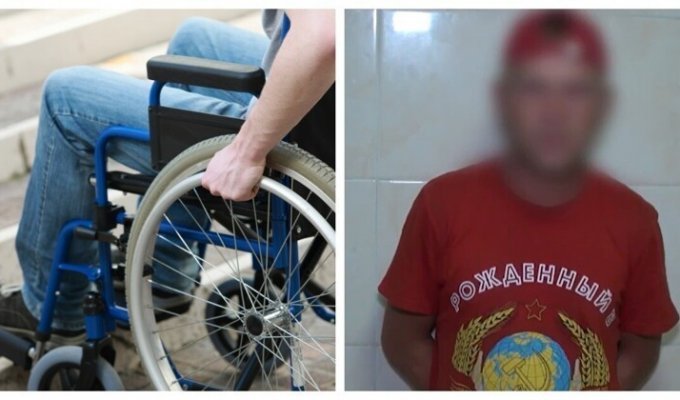 В центре Сочи у инвалида украли коляску (3 фото + 1 видео)