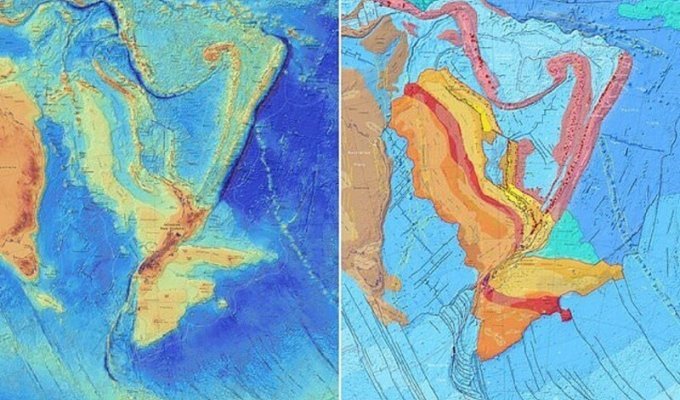 Новозеландские геологи нарисовали карту потерянного континента (3 фото)