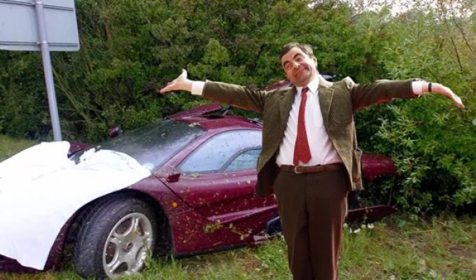 How Mr. Bean sold his wrecked McLaren F1 for 12 million (7 photos)