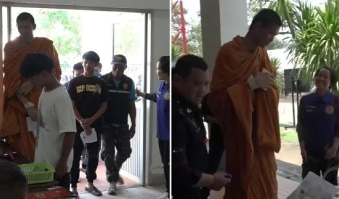 Монах,  рост которого составляет 207 сантиметров, утверждает,  что причина в его любви к молоку (2 фото + 1 видео)