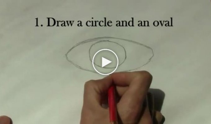 Как нарисовать реалистично глаз в два шага