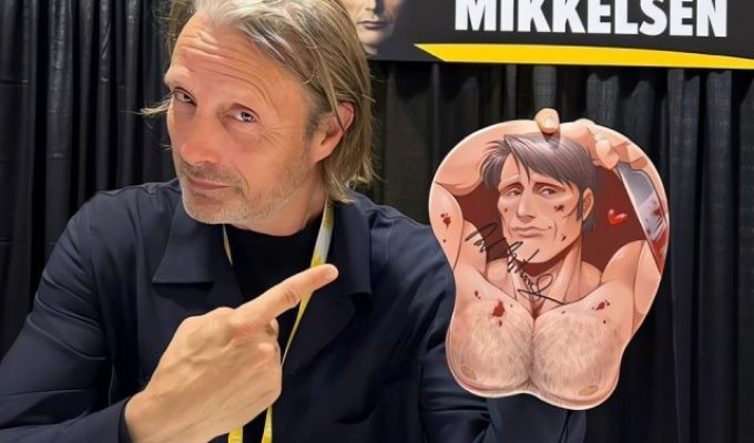 The perfect mouse pad for Mads Mikkelsen fans (2 photos)