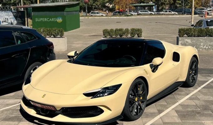 A new hybrid supercar Ferrari 296 GTB was spotted in Ukraine (2 photos)