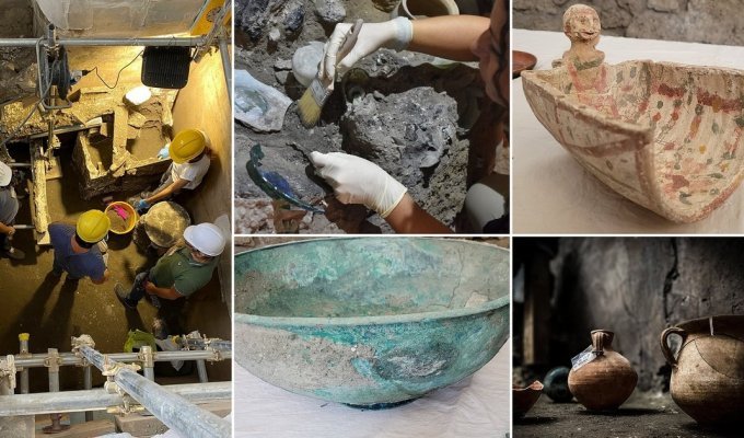 Археологи раскопали четыре новые комнаты древнего дома в Помпеях (16 фото)