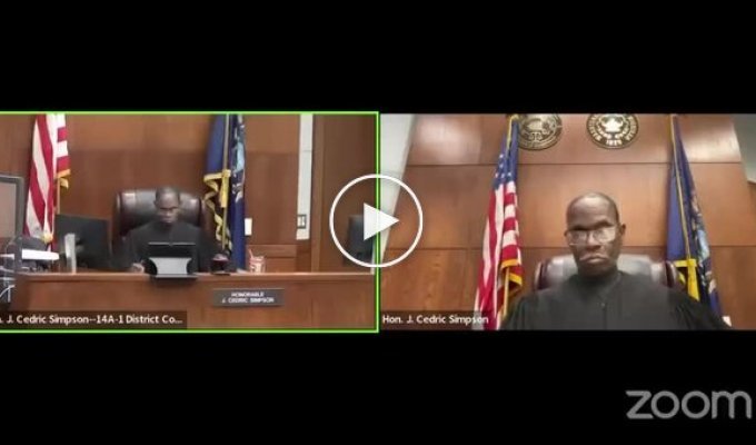 The man joined the court hearing via Zoom while driving
