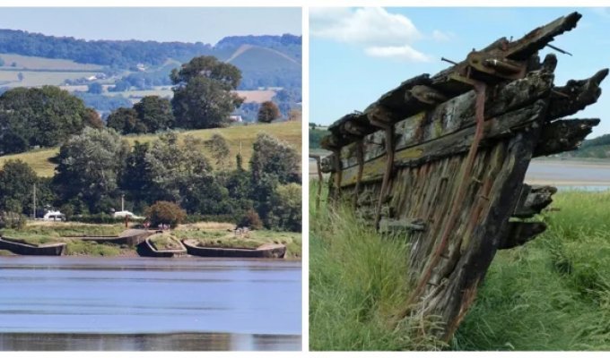 Purton Hulks - the shore of sunken ships (11 photos + 1 video)