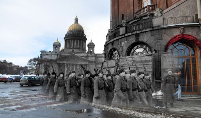 Эхо блокады Ленинграда Коллажи Сергея Ларенкова (16 фото)
