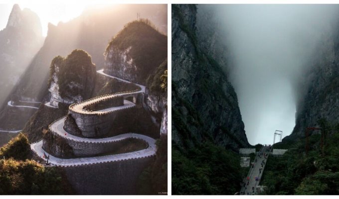 Дорога до хмар: дивовижне китайське шосе Тунтянь (8 фото)