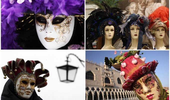 Разнообразие масок Венецианского карнавала (23 фото)