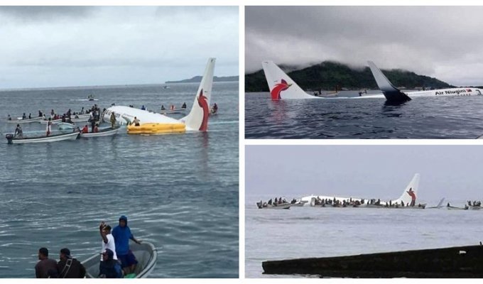 Чудо в Тихом океане: пассажиров упавшего в океан самолета спасли рыбаки (10 фото + 2 видео)