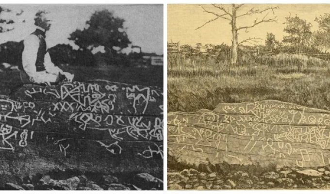 Mysterious petroglyphs of Dayton Rock (5 photos)