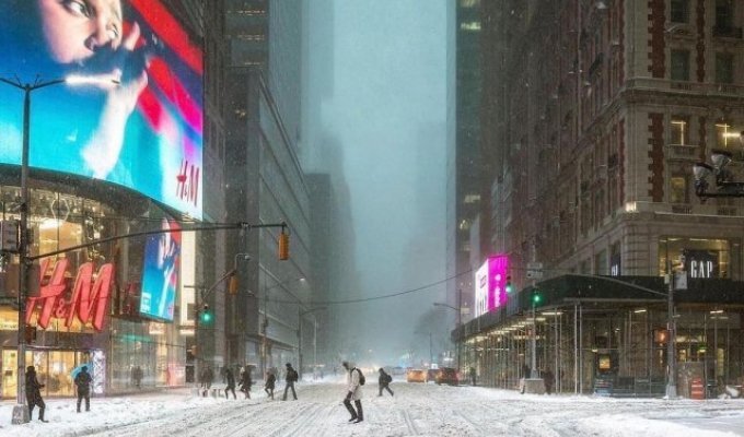 Как выглядит зимний Нью-Йорк (8 фото)
