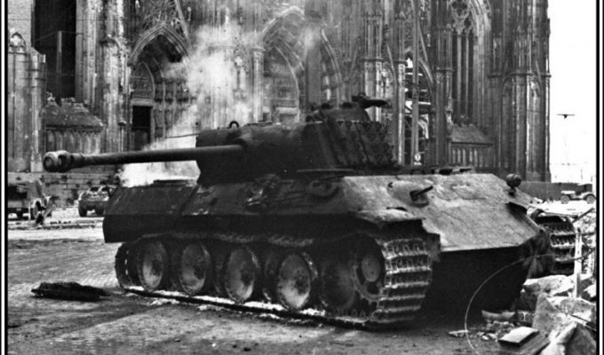 Pershing vs Panther. The last battle of the Cologne Panther: a unique newsreel (9 photos + 1 video)