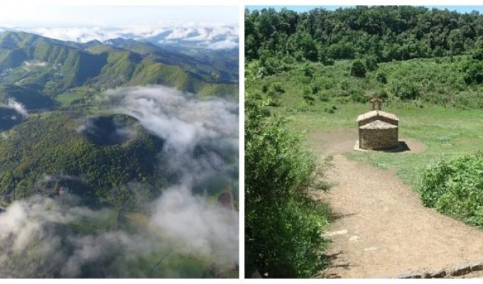 Скромная одинокая святыня, скрывающаяся в сердце древнего вулкана (19 фото)