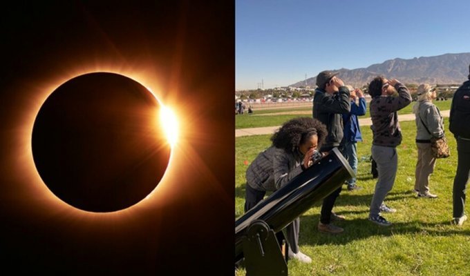 What will the solar eclipse be like on April 8, 2024 (11 photos + 1 video)