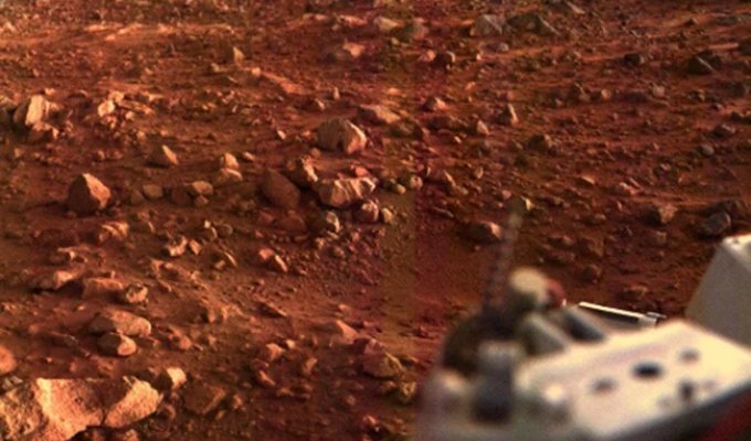 Марс, 1976 год: следы древнего мегацунами в кадре "Викинга-1" (2 фото)