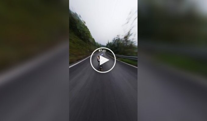 Скоростной спуск на скейте