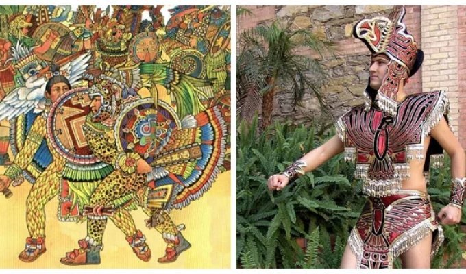 Other Aztecs: the mystical and physical strength of animal warriors and their status in society (9 photos)