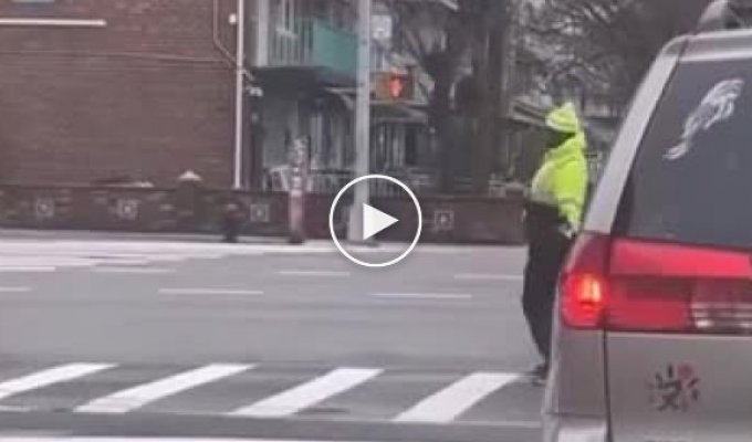 The traffic controller danced and caused an accident