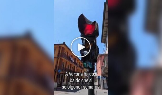 The sun melts traffic lights in Europe