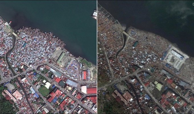 Тайфун Хайян: до и после (7 фото)