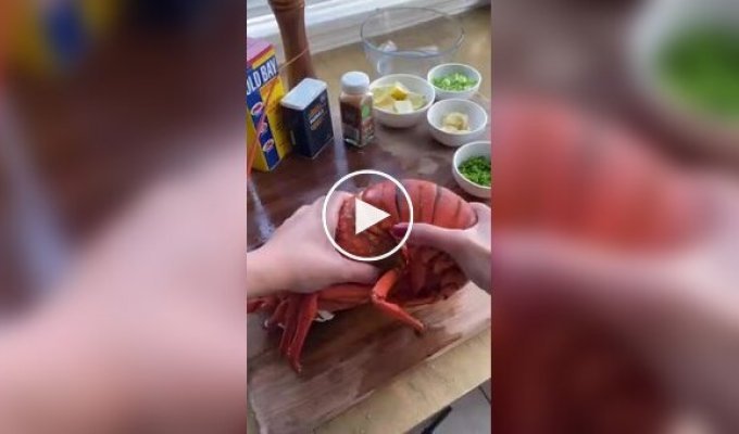 There's not enough beer for a lobster like that.