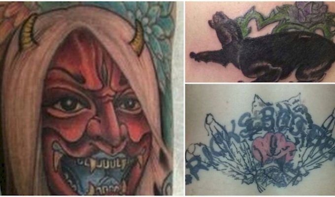 Неудачные каверы татуировок, или Благими намерениями вымощена дорога в ад (21 фото)