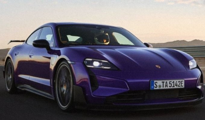 Porsche Taycan Turbo GT - the most powerful electric car in history (4 photos + video)