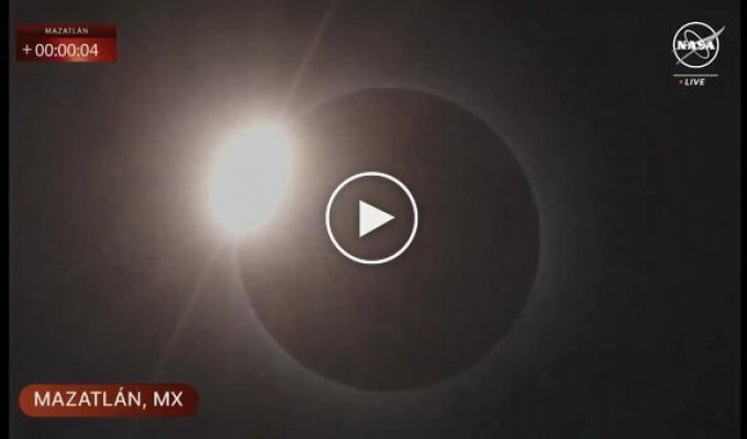 Rare solar eclipse caught on video