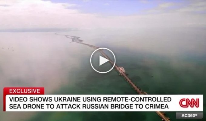 SBU uses experimental maritime drone to attack Crimean bridge - CNN