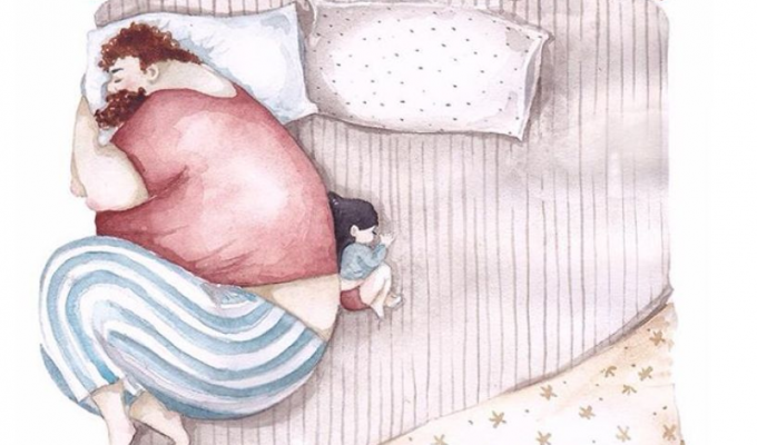 Cute illustrations about the love between father and daughter (15 photos)